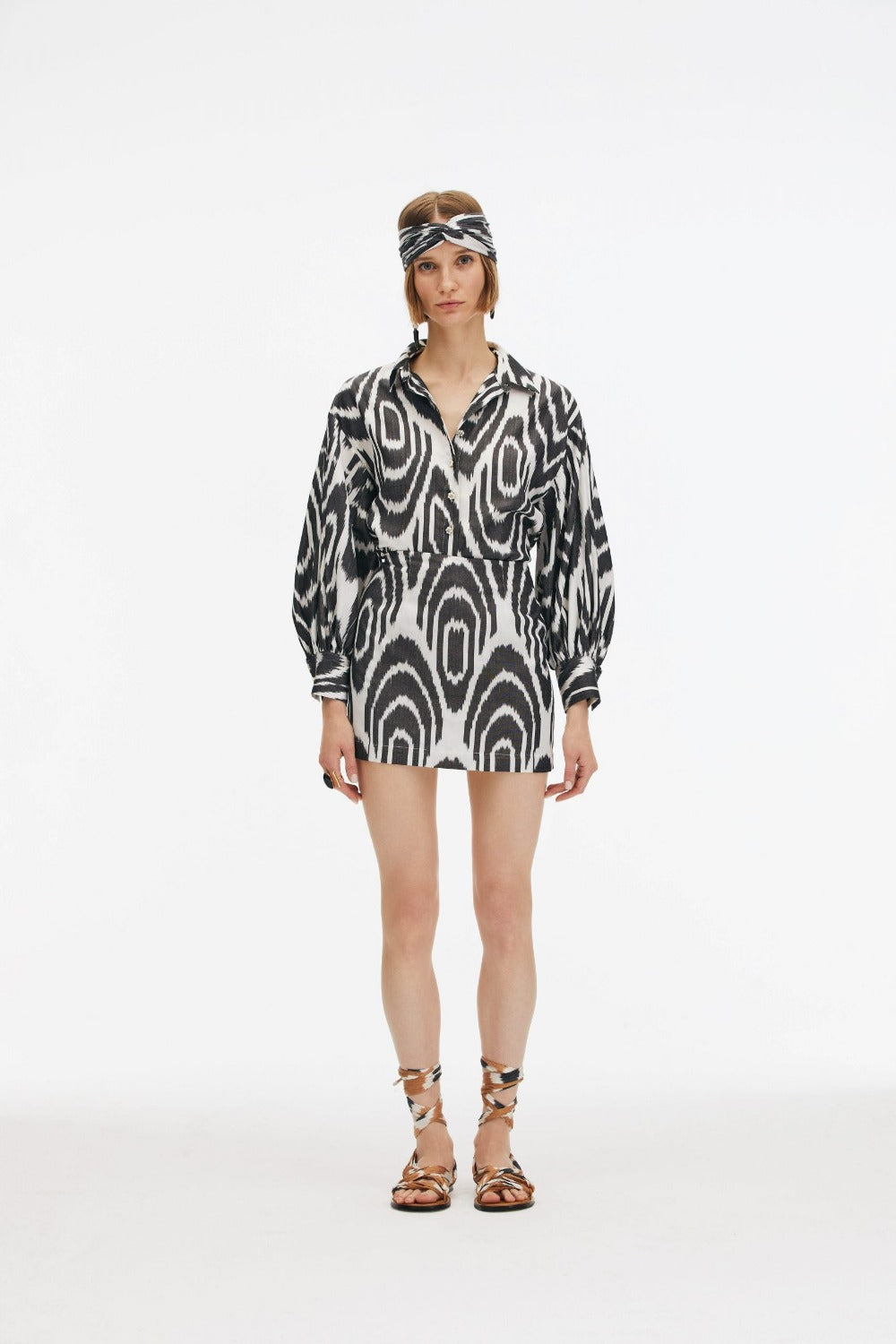 Balloon ShirtBlack-White Zebra Motif | CURIO Faena Bazaar Miami