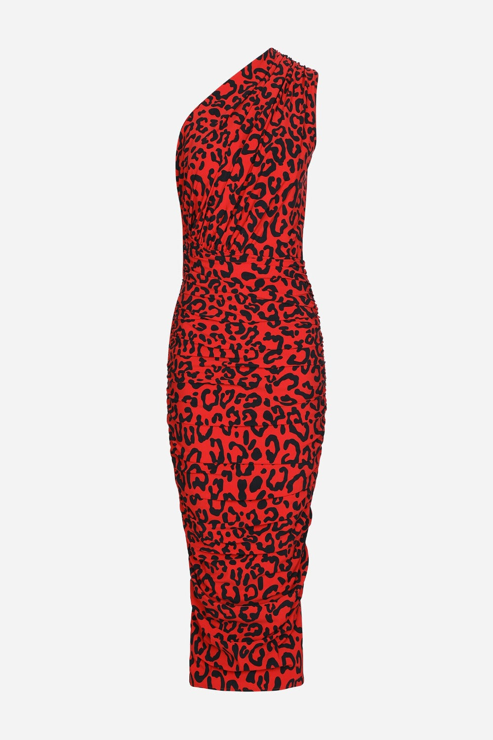 Lavish alice red sales leopard print dress