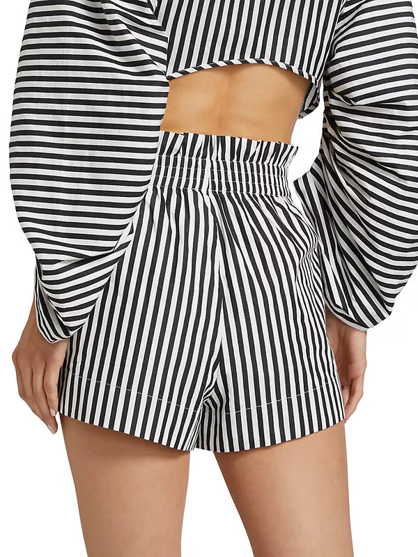 Raquel Top Black White-Stripe