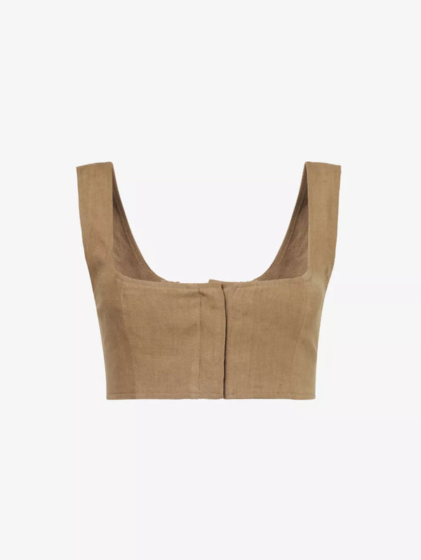 Jirja Linen Bralette Tobacco (Final Sale)