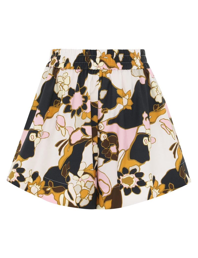 Maxine Relaxed Shorts Yellow Kaleidoscope