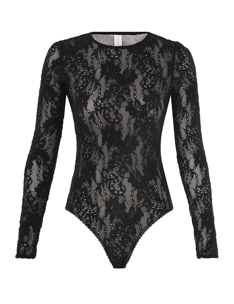 Lace Bodysuit Black