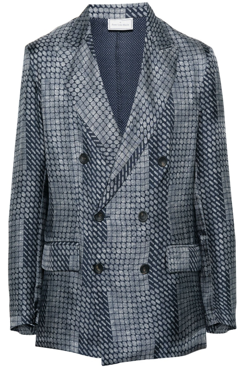 Fancy Jacket Navy Print (Final Sale)