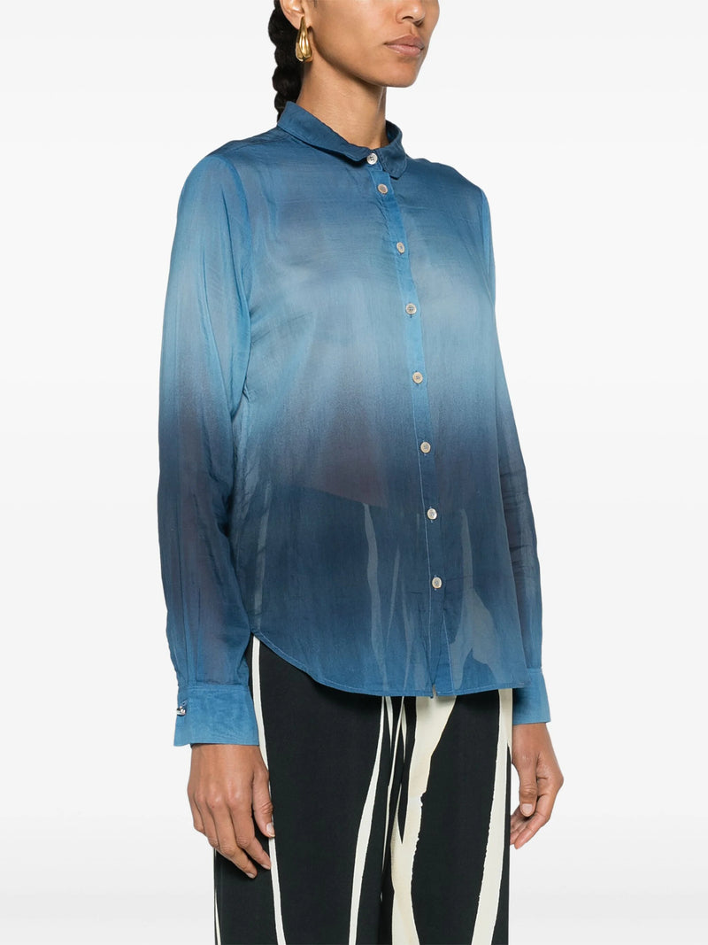 Degrade Denim Voile Shirt