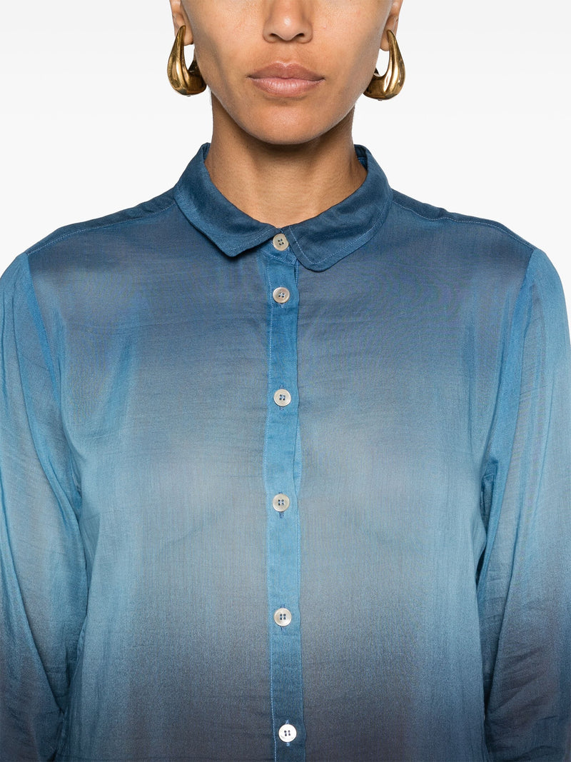 Degrade Denim Voile Shirt