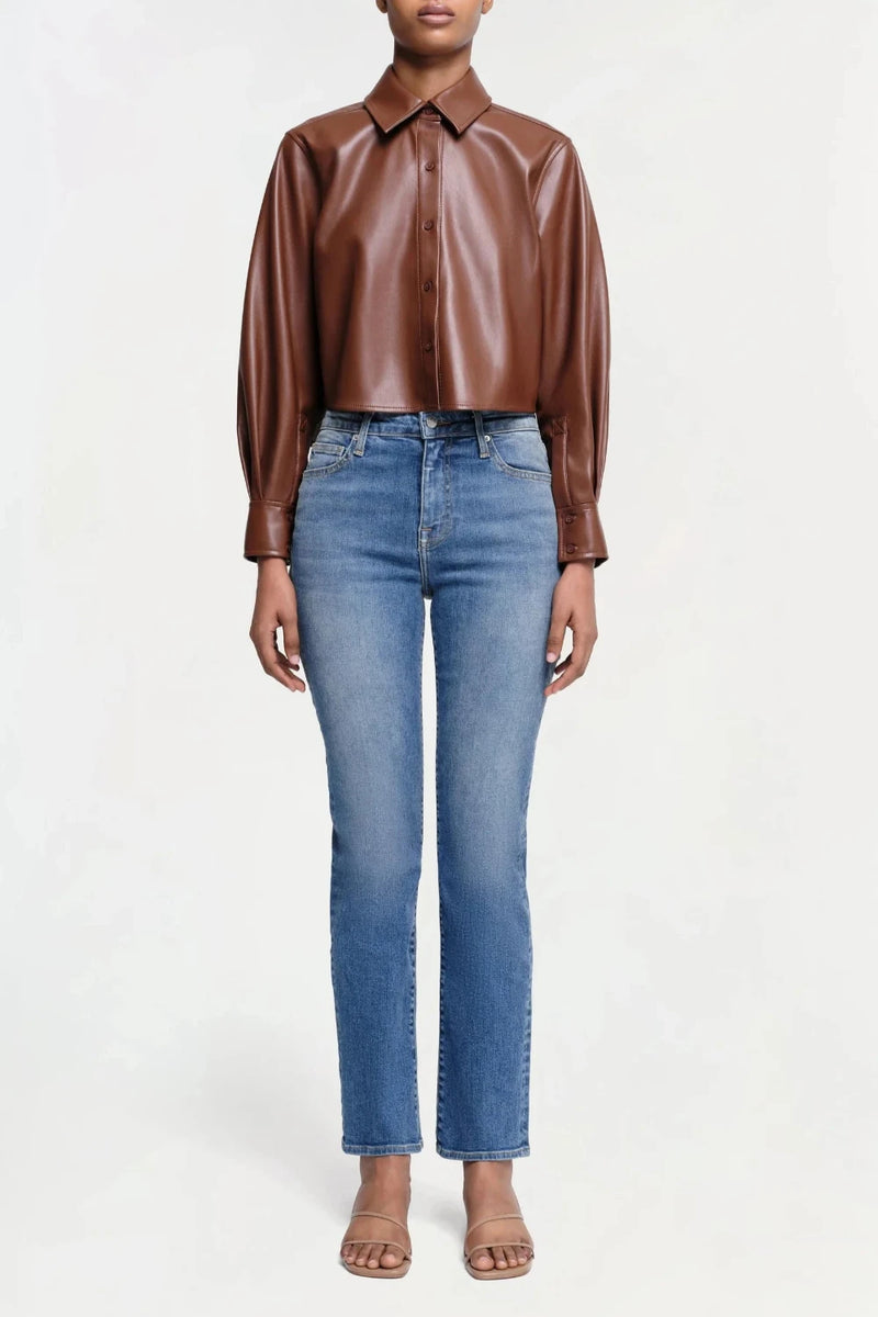 Renata Cropped Button Down Shirt