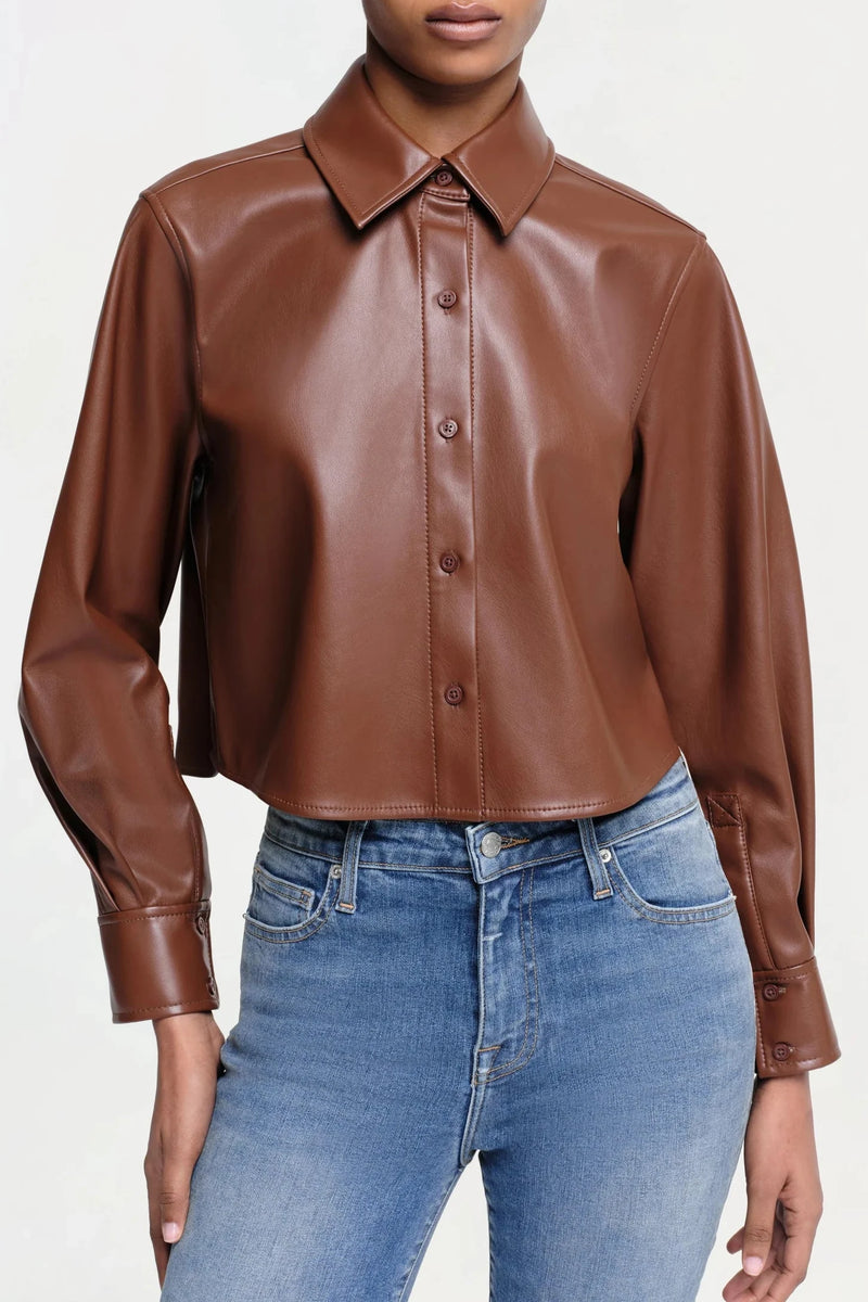 Renata Cropped Button Down Shirt