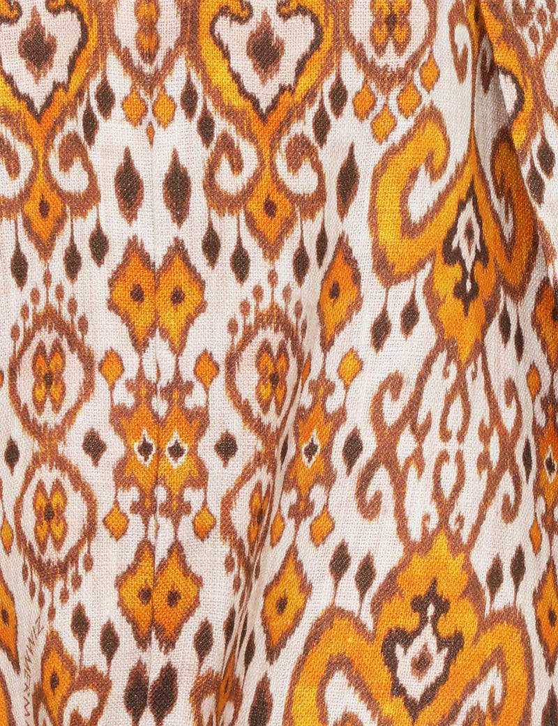 Wylie Fitted Short Orange Ikat