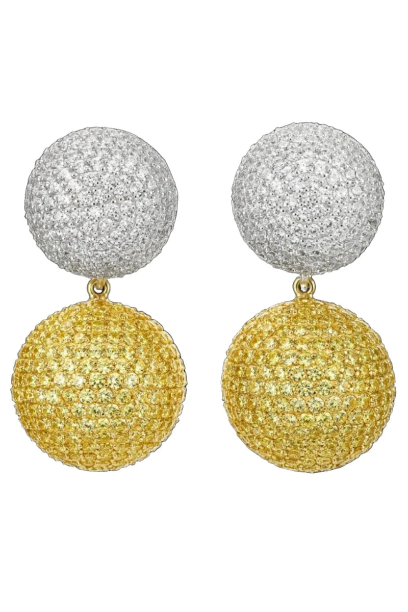 Diamond Canary Bauble Earrings