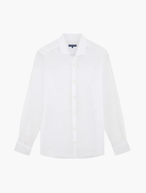 Antonino Linen Shirt LS White