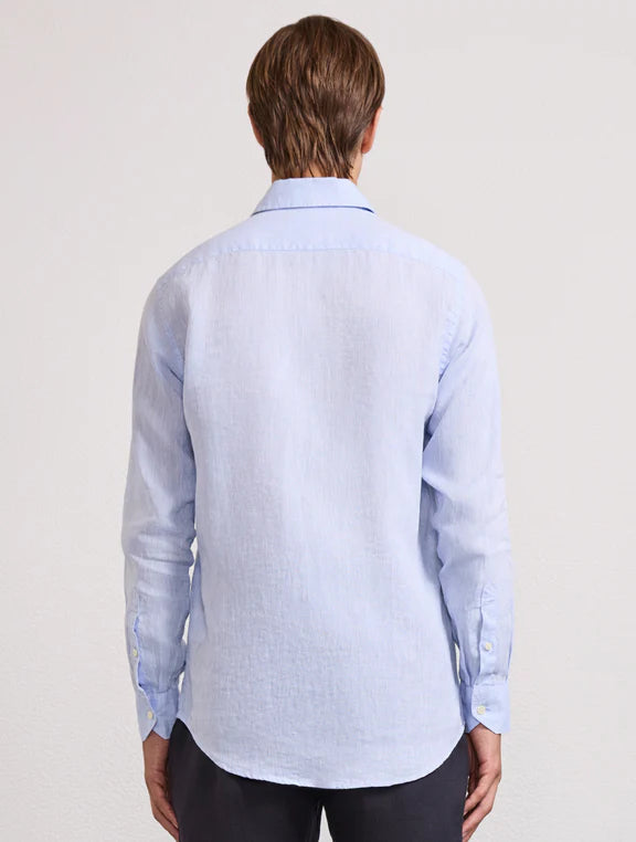 Antoni Linen Shirt LS Baby Blue