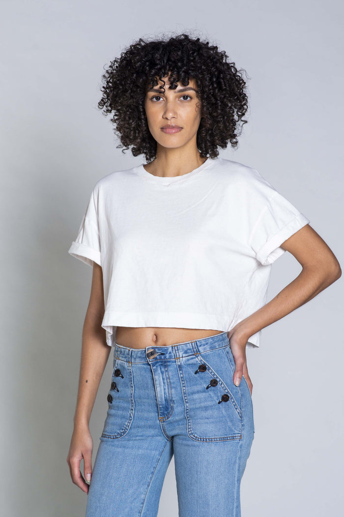 Cuff Tee Ivory