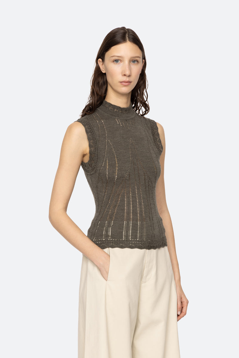 Paxton Knit Tank Top Olive