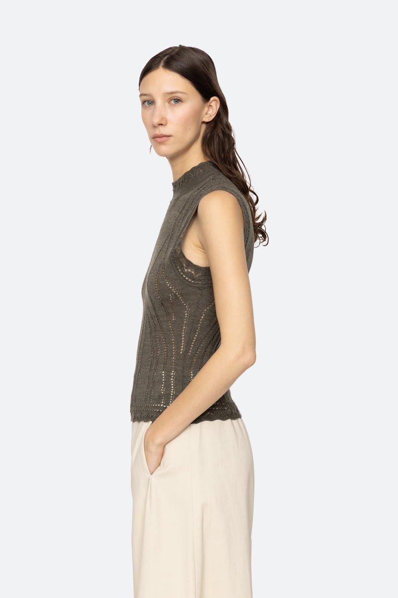 Paxton Knit Tank Top Olive