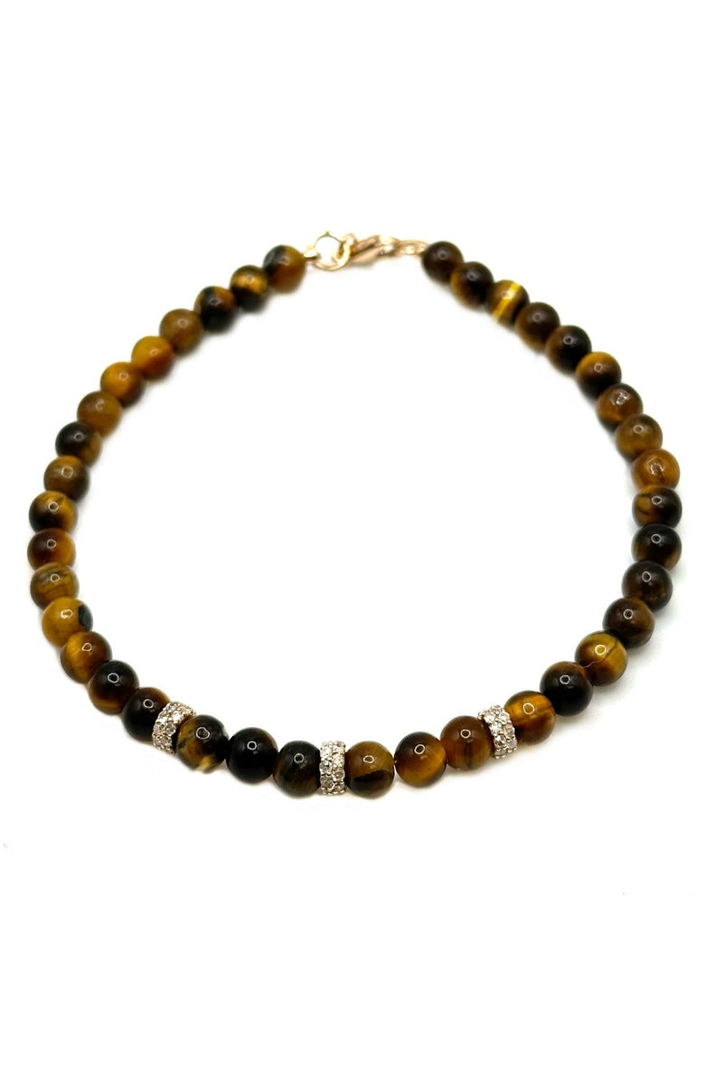 Tiger Eye Diamond Bracelet