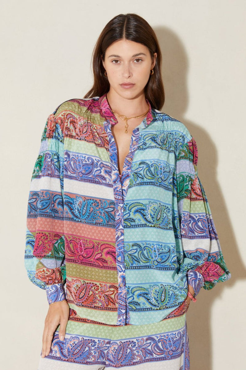 Marseille Silk Smock Shirt Multi