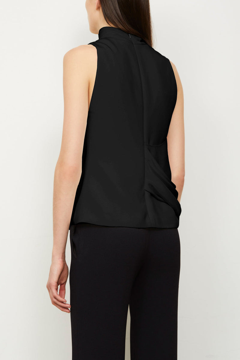 The Lina Cowl Neck Top in Black