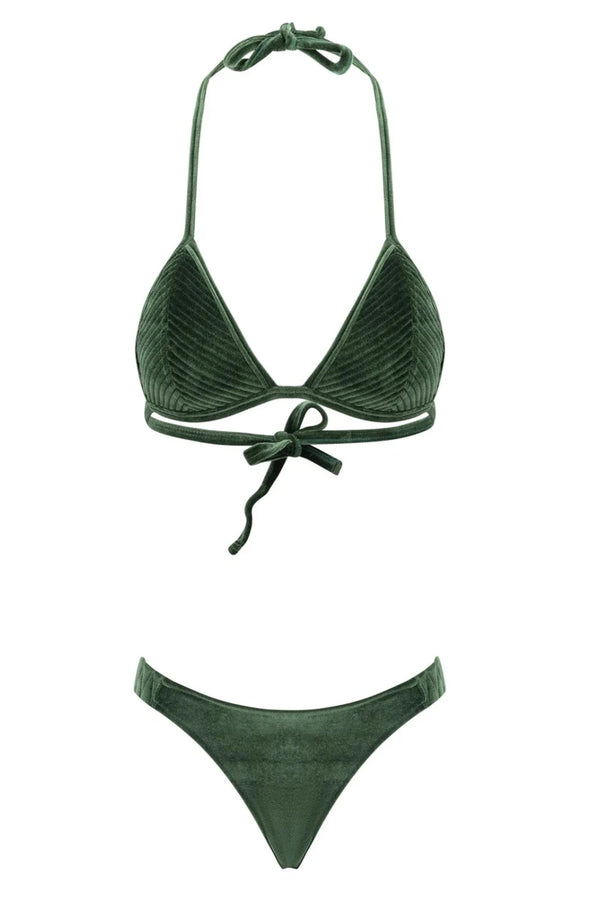 Thais Bikini Green Velvet