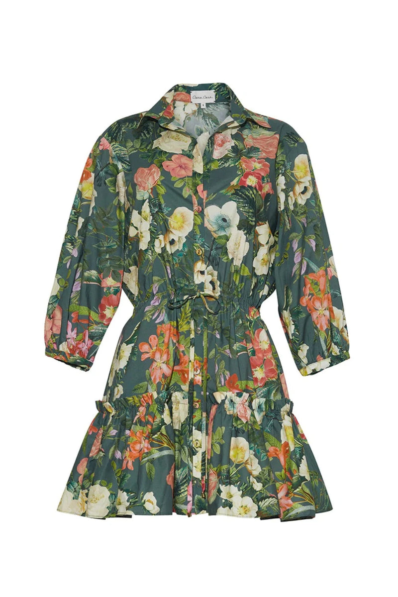 CARA CARA Robin Dress Olive Kingston Floral CURIO FAENA MIAMI