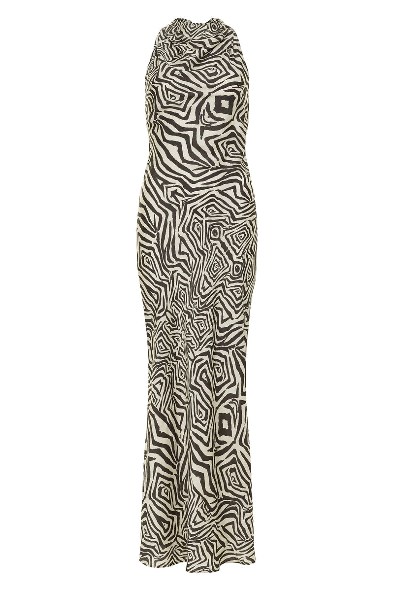 Irina Dress Zebra Black Cream