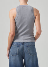 Isabel Rib Tank Cyclone Grey