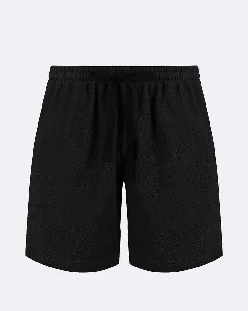 Linen Lounge Shorts Black