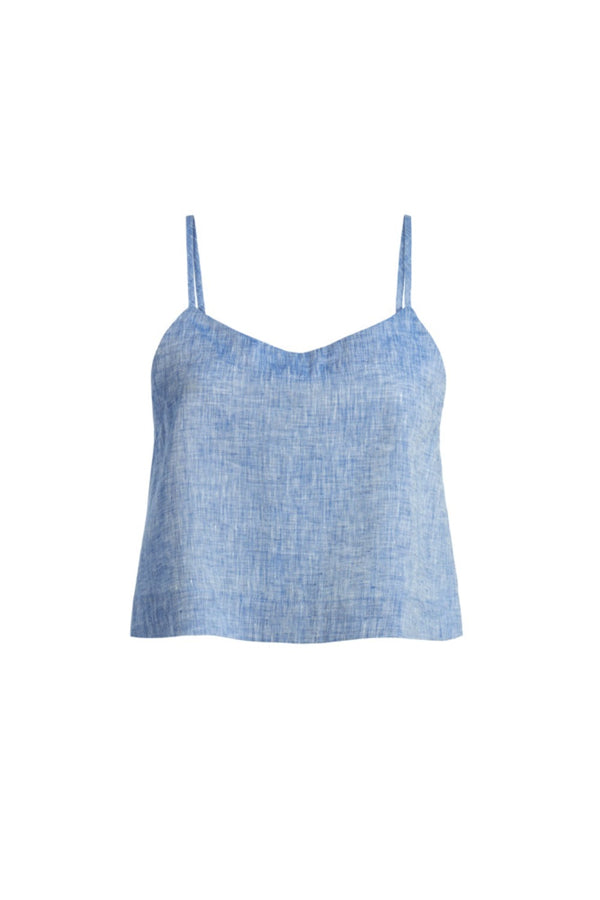 bondi born denim linen flared cami exclusive