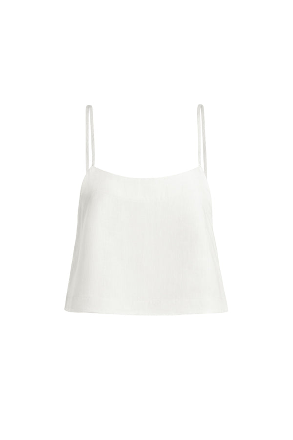 Flared Cami White