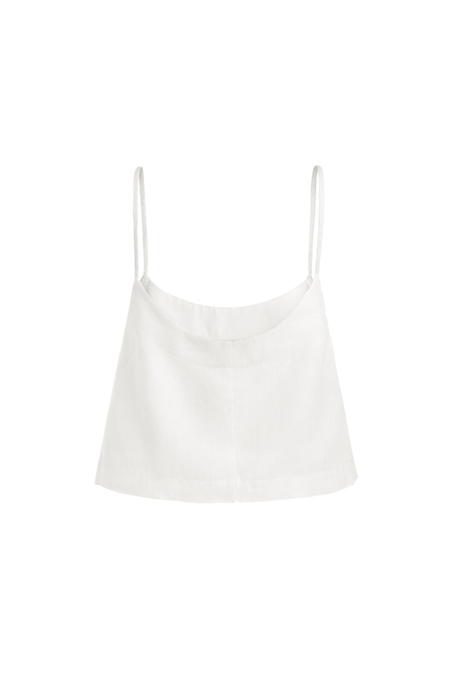 Flared Cami White