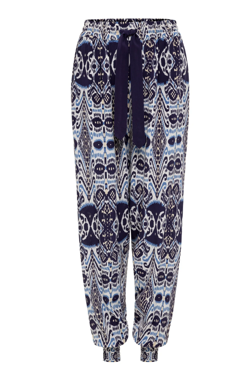 Genie Pants Ikat Blue