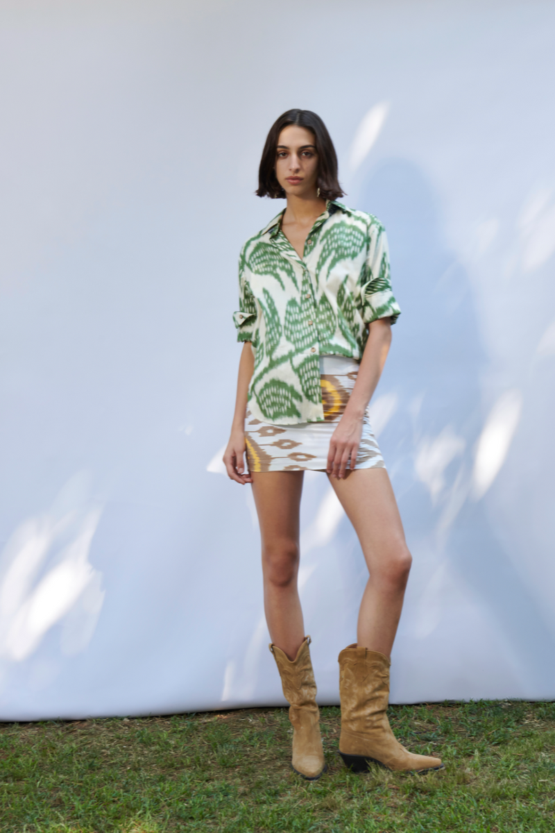 Chic Shirt Green Leaf (Final Sale)