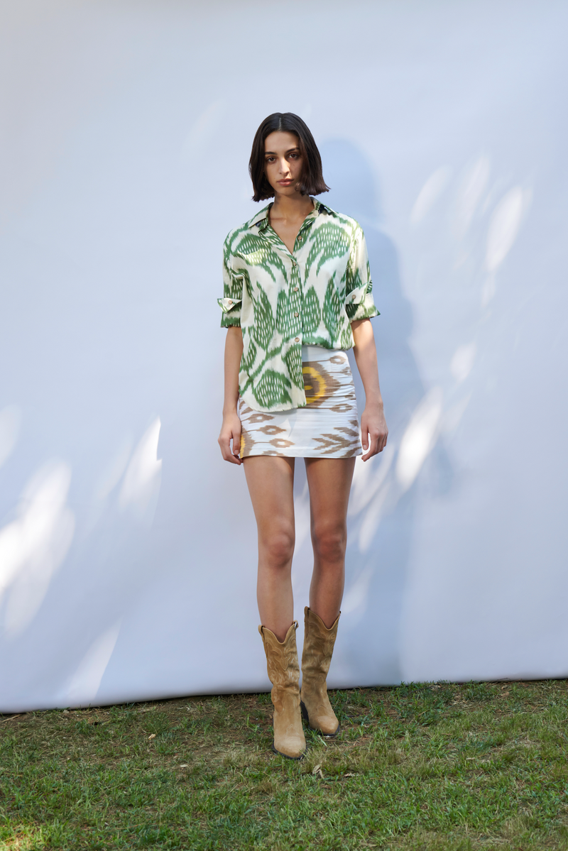 Chic Shirt Green Leaf (Final Sale)