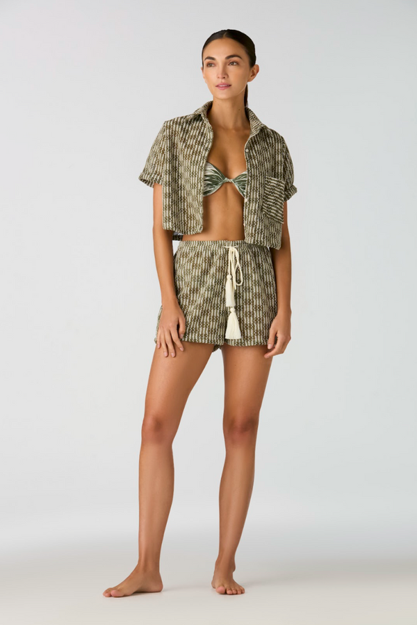 Lia Shirt Olive Cover Up Olive