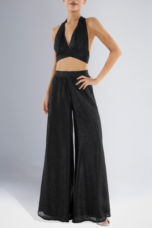 Harem Pants in Black Lurex