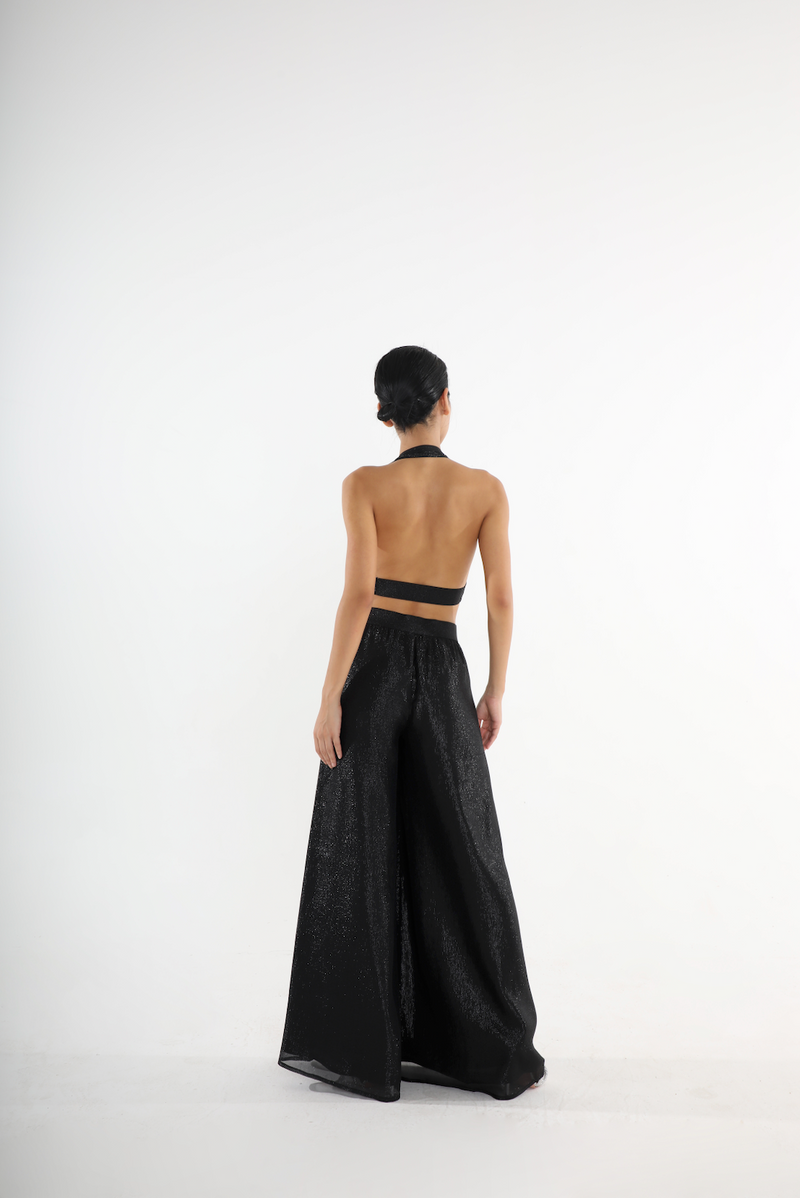 Harem Pants in Black Lurex