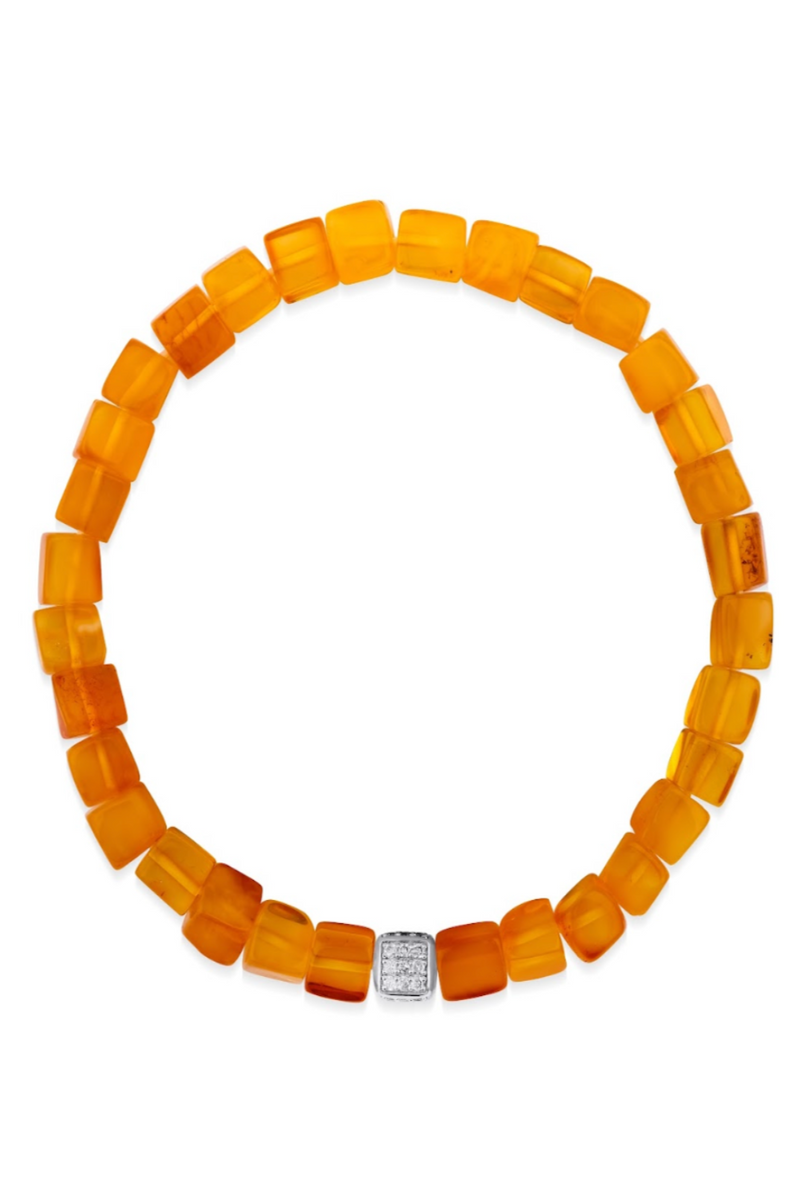 Amber Diamond Cube Bracelet