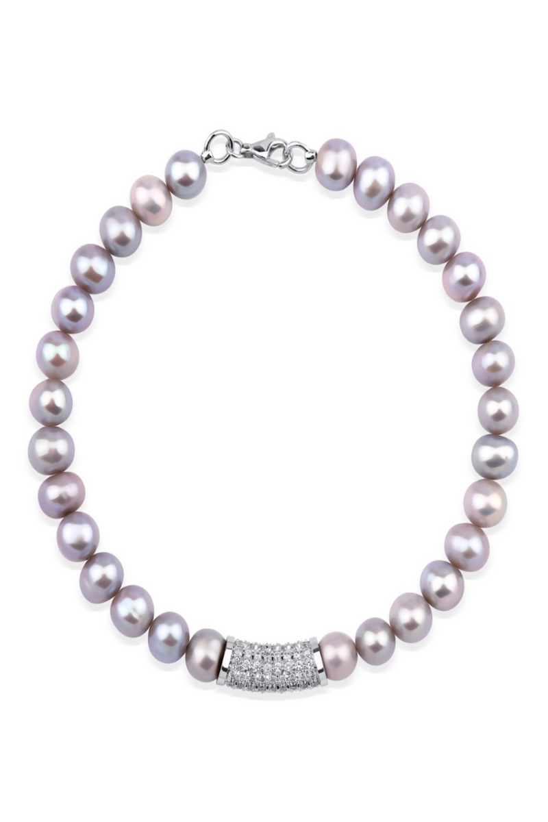 Grey Pearl Diamond Bracelet