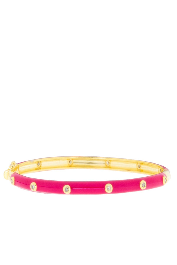 Starburst Enamel Bangle Fuchsia