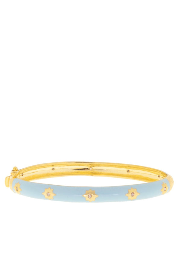 Dot Enamel Bangle Turquoise