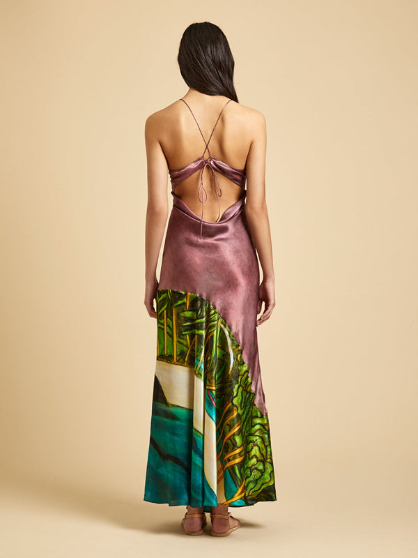 La Sierra Silk Long Dress