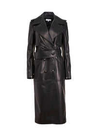 Motor Leather Trench Coat