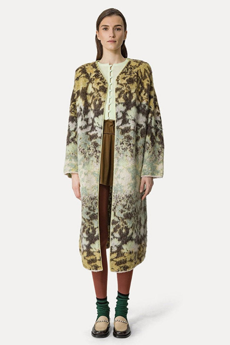 Bloom Mist Mohair Alpaca Jacquard Coat