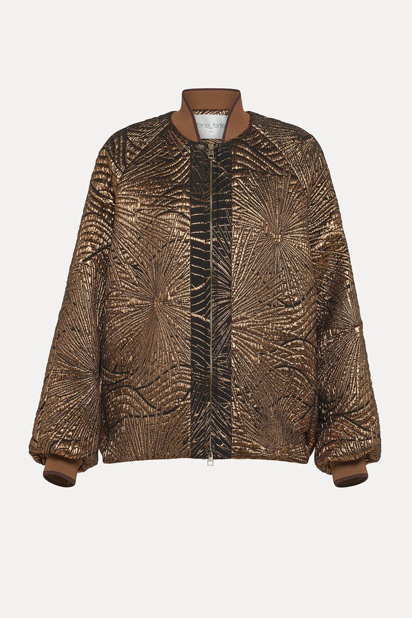 Golden Sunrise Jacquard Bomber