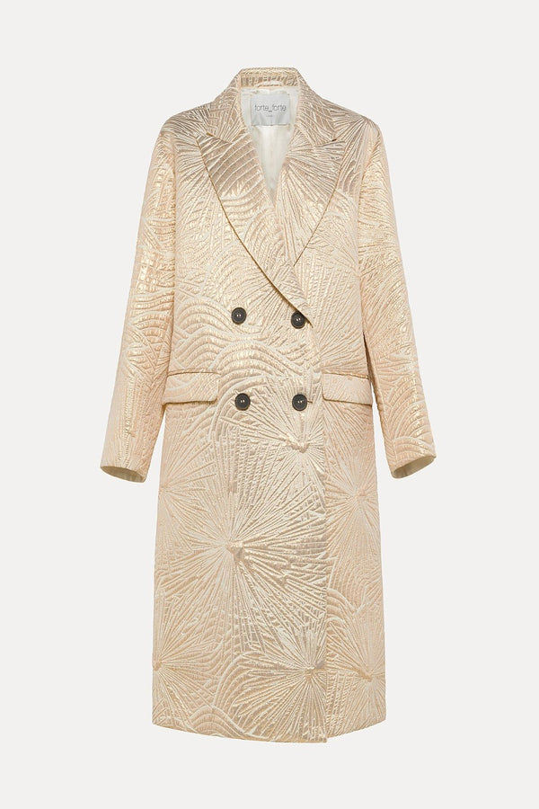 Golden Sunrise Jacquard Coat