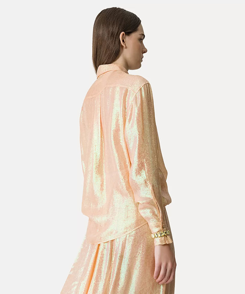 Iris Chiffon Silk Shirt Cream (Final Sale)