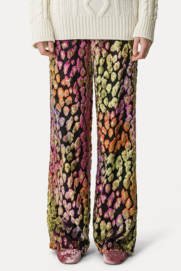 “L'incanto di Bali” Trousers in Fil Coupé