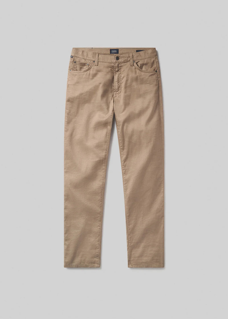 Gage Slim Straight Stretch Linen Dune