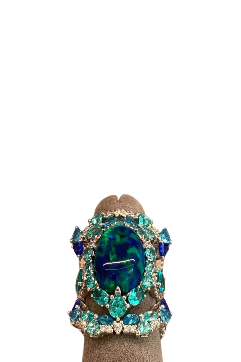 Paraiba Opal Ocean Rings