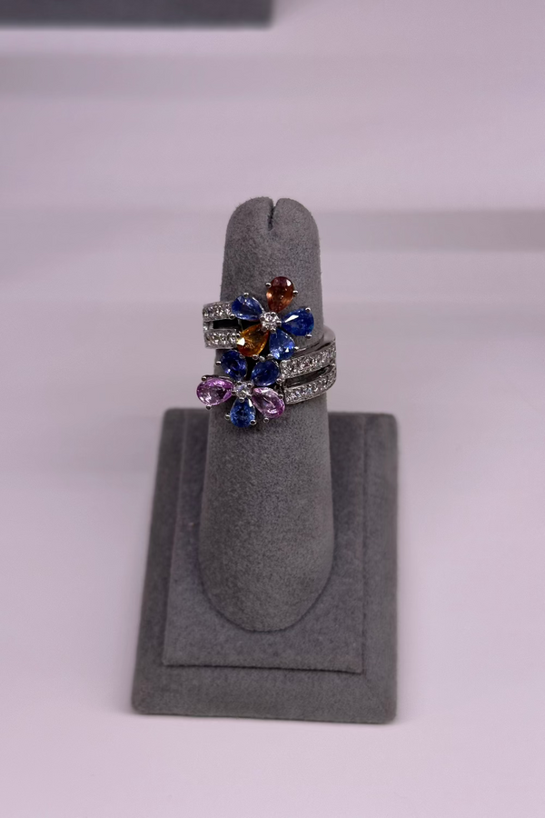 Multi Color Diamond / Sapphire Ring