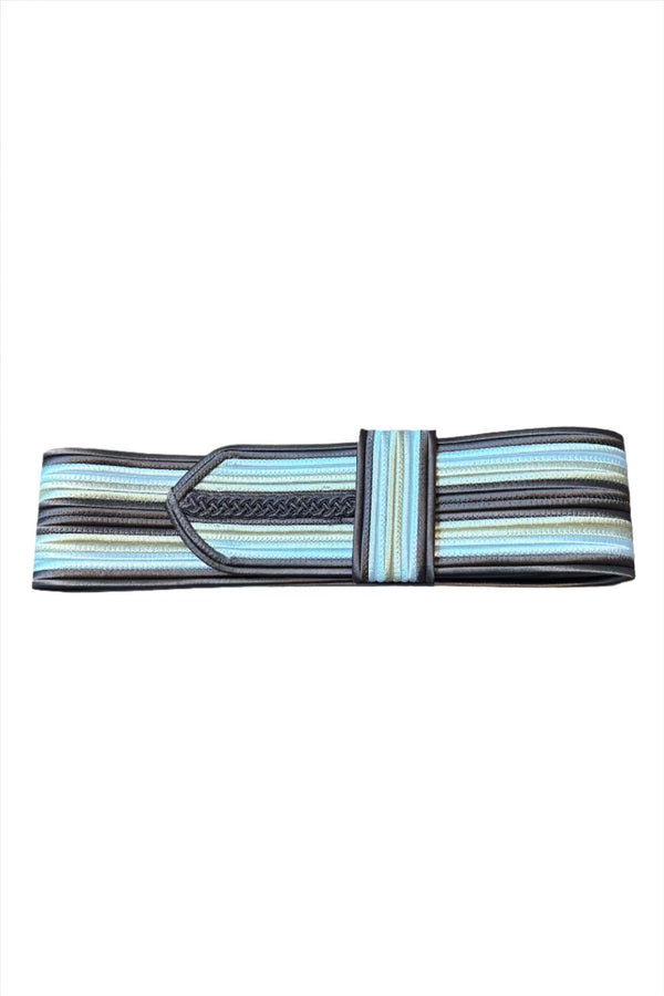 Anselm Tricolor Belt Taupe-Ecru-Eggshell